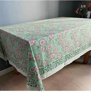 Nappe de table de salle à manger moderne, faite à la main, jetable, personnalisable, en pur coton, motif uni, qualité supérieure pour le Nouvel An - Product Image 5