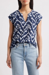 Débardeurs d'été pour femmes, respirants, en dentelle brodée unie, à manches courtes, coupe ample, grande taille - Product Image 4