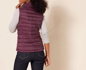 Ropa de invierno ligera e impermeable de alta calidad para mujer, prendas de vestir, chaleco acolchado empacable a la moda, diseño OEM a la venta - Product Image 2