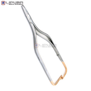 Poignée antidérapante de qualité supérieure Micro porte-aiguille Arruga en acier inoxydable Instrument ophtalmique chirurgical pointe fine manuel MOL - Product Image 2