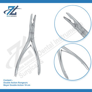 Double Action Rongeurs Beyer Double Action 18 cm German High Quality Stainless <b>Dental</b> Surgical Instruments Manufacturer Pakistan - Product Image 3