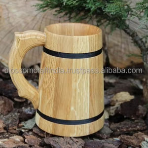 Taza de Café de Madera con Diseño Cultural, Producto de Exportación de Alta Calidad de la India, Artesanía Hereditaria - Product Image 4