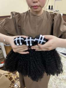 Vente en gros prix d'usine vendeur birman de cheveux bouclés non traités humains bouclés profonds cheveux vierges birmans bouclés bruts pour les femmes - Product Image 5