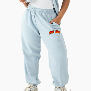 2025 Logo personnalisé 100% coton femmes Joggers poids lourd 480GSM pantalons de survêtement d'hiver avec poches latérales DTF imprimé Logo Ladires - Product Image 1
