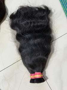 Cabello virgen crudo de templo indio, textura suave de alta calidad, extensiones de un donante sin enredos, alineación de cutículas, cabello humano indio crudo - Product Image 2