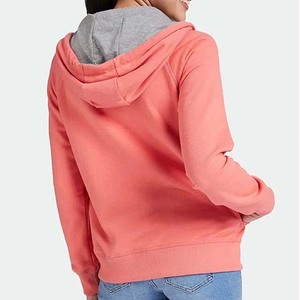 Sudaderas con capucha cortas con cremallera de cuello alto para mujer sudadera con cremallera de algodón personalizable rosa de alta calidad ropa de invierno de manga larga - Product Image 2