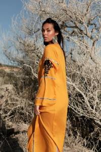 Vestidos de moda hechos a mano, manga corta bordada hasta el tobillo, ropa de fiesta, caftán largo informal - Product Image 3