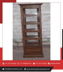 Antique Vintage Wooden Showcase Cabinet Rustic Modern Reclaimed Wood Furniture for <b>Outdoor</b> Home Office Living Room - Product Image 2