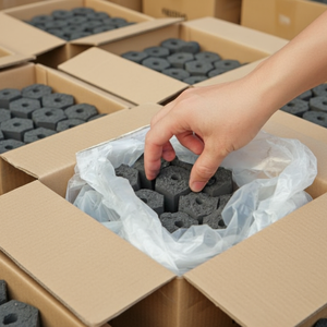 Briquettes de charbon de coco sans odeur et sans fumée pour barbecue, usage en restaurant et industriel, écologiques, longue durée de combustion - Product Image 6