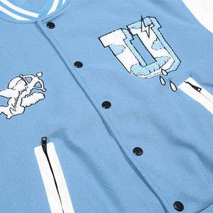 Wholesale Customized Bulk Orders OEM ODM Service New Fashionable Baseball Varsity <b>Jacket</b> Stand <b>Slim</b> <b>Fit</b> Breathable <b>Men</b> Varsity - Product Image 4