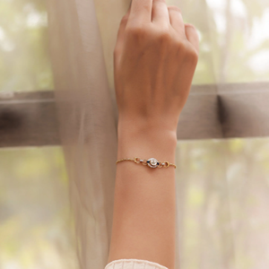Pulsera de Oro de 14K con Diamantes Polki Euphoria, Lujosa y Hecha a Mano con Diamantes Sin Tallar, con Artesanía Hereditaria Atemporal, para Novias - Product Image 4