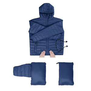 เสื้อแจ็กเก็ตแบบขนเป็ดผ้าใบน้ำหนักเบาสำหรับผู้ชายเสื้อผ้าแนวสตรีทเสื้อผ้าฤดูหนาว OEM แบบสวมสบาย - Product Image 5