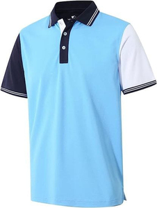 Polo de secado rápido de algodón y poliéster con estampado de logotipo personalizado de alta calidad OEM, Polo de golf transpirable de ajuste seco para hombre, polo - Product Image 2