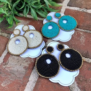 Pendientes de Plata de Ley 925 de Estilo Clásico con Cuentas de Piedras Preciosas, Accesorio de Joyería de Moda - Product Image 1
