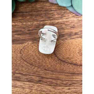 Reda Galvan Rhodium Plated Moonstone & Sterling Silver Statement <b>Ring</b> Size 8 - Product Image 5