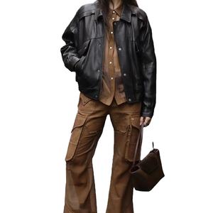 Abrigo de piel de serpiente de invierno al por mayor, de alta calidad, unisex, a la moda, ajustado, con cuello redondo, con capucha, estilo motero, ecológico, ropa urbana - Product Image 2