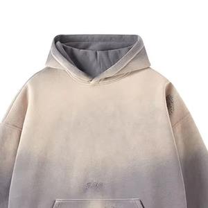 Sweat-shirt unisexe à capuche, streetwear, sweat-shirt en molleton, vintage, double couche, délavé à l'acide, délavé au soleil, poches, sweat-shirt - Product Image 3