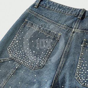 Shorts décontractés pour hommes à usage extérieur OEM Shorts décontractés pour hommes à strass 2025 Shorts pour hommes à la mode avec strass - Product Image 5