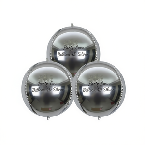 Palloncini Party Love 4D Argento 24cm 10in Confezione da 12 Pezzi - Product Image 2