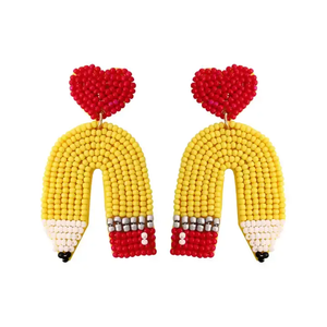 Designs Seed Beads Embroidery Christmas <b>Earrings</b> <b>Holiday</b> Jewelry Festive Handcrafted Drop <b>Earrings</b> with Custom Logo Beadwork - Product Image 3