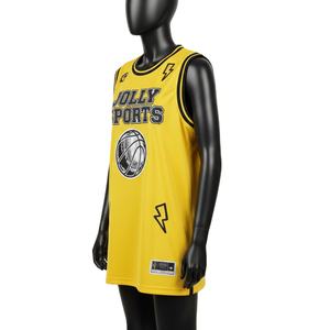 Camiseta de Baloncesto Deportiva para Mujer, de Secado Rápido, con Malla de Poliéster, Paneles Amarillos, Logotipo Personalizado Impreso, Transpirable - Product Image 4