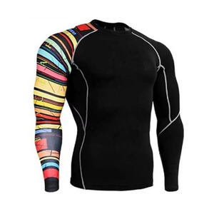 เสื้อรัดกล้ามเนื้อคุณภาพสูงสำหรับ MMA แบบสั่งทำพิเศษสำหรับผู้ชาย  แบบพิมพ์ลายเต็มตัว  เสื้อรัดกล้ามเนื้อสำหรับ BJJ และ MMA แบบสั่งทำพิเศษ พิมพ์ลายเต็มตัว - Product Image 4
