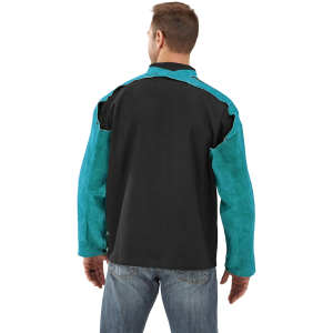 Mangas de soldadura de cuero dividido de piel de vaca resistente de alta calidad resistente al calor ANSI/ISEA corte Nivel 1 orificio protector - Product Image 3