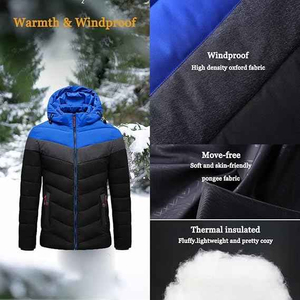 Men's <b>Puffer</b> <b>Jacket</b> Canvas <b>Thin</b> Stand Collar Windproof Custom Color Casual Winter Streetwear High Quality - Product Image 6