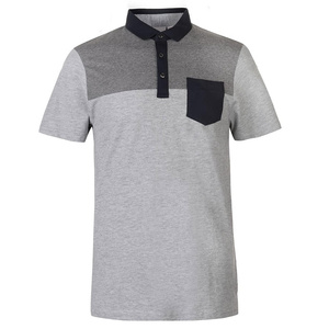 Venta al por mayor de camisetas de lujo para hombres, polos personalizados bordados de algodón y poliéster, tela de talla grande, Camisetas básicas con cuello redondo y bolsillo - Product Image 4
