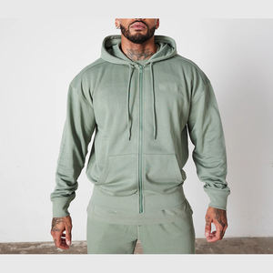 Conjunto de Sudadera con Capucha y Pantalones Deportivos Unisex con Logotipo Personalizado, Estilo Moderno, Tallas Grandes, para Gimnasio, Primavera, 100% Algodón - Product Image 2