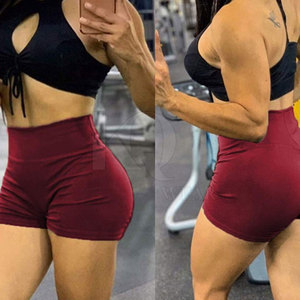 Shorts de sport taille haute respirants et flexibles, effet froncé, écologiques, séchage rapide, parfaits pour la gym, le yoga et l'entraînement - Product Image 6