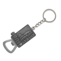 Cadeaux souvenirs de voyage classiques bon marché en alliage de zinc, ouvre-bouteille portable en métal personnalisé, durable, porte-clés