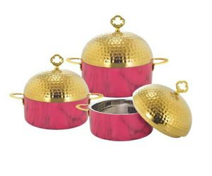 Pot chaud de serveur de casseroles isolées en acier inoxydable de style unique fait à la main - Product Image 2