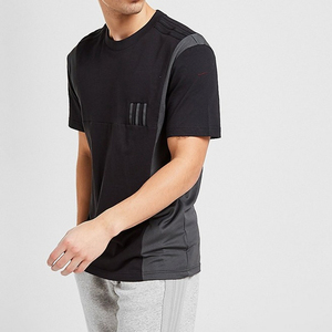 2025 T-shirt en microfibre pour hommes 50% coton 50% polyester blanc uni avec logo personnalisé vente en gros OEM disponible - Product Image 4