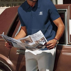 Prix de gros design unique Polo tricoté pour homme nouveauté Polo tricoté à séchage rapide pour homme - Product Image 3