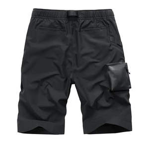 Pantalones cortos cargo de verano para hombre de secado rápido con cintura elástica, comodidad de lona y diseño multibolsillos para ropa deportiva informal. - Product Image 2