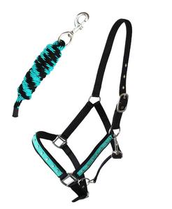 Customized ODM Nylon Horse <b>Tack</b> Nylon Padded Adjustable Halter Rhinestones Rope, Padded English Saddle Halters From India - Product Image 5