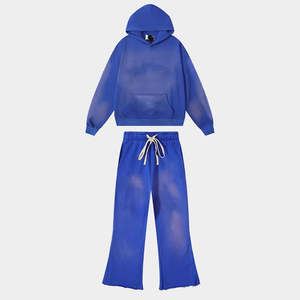 Conjunto Deportivo de 400 Gsm, Estilo Desgastado, Ecológico, Grueso, Holgado, de 2 Piezas, Sudadera con Capucha y Pantalones Jogger Personalizables - Product Image 6