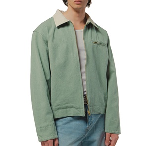 Streetwear de haute qualité Veste de travail vintage délavée avec logo personnalisé Veste d'extérieur en toile de coupe décontractée en coton pour hommes - Product Image 3