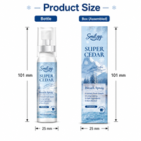 Spray Bucal SUPER CEDAR con Menta, Spray Natural para Refrescar la Boca y Eliminar el Mal Aliento, Sin Alcohol