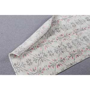 พรมตุรกี, พรมขนาดเล็ก 2.6x5.1 ฟุต, พรมขนสัตว์สีเทาแดง - Product Image 5