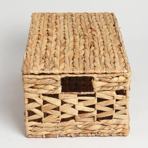 Wholesale Price Home Supplies <b>Stackable</b> Water Hyacinth Bins Natural Handwoven <b>Storage</b> <b>Boxes</b> - Product Image 5