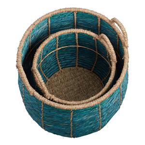 ตะกร้าเก็บของจากหญ้าทะเลคุณภาพสูง ตะกร้าสานมือจากผักตบชวา ขายส่ง ผลิตในเวียดนาม - Product Image 2