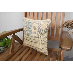 หมอนผ้าขนแกะสีเบจถักลายแคนธา14x14นิ้วสไตล์วินเทจผ้าหนานุ่มสำหรับใช้บนพื้น - Product Image 3