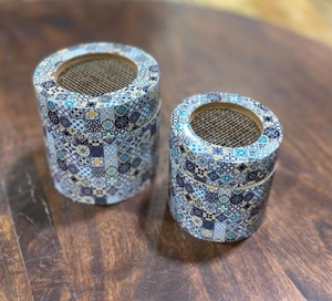 New Design <b>Mother</b> Pearl Inlay Wood Candle Jar Eco-Friendly Bakhoor Mubkhar Madkhan for Traditional Ramadan Eid Celebrations UAE - Product Image 1