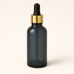 ขวดกลมยูโร30มล., ฝาหยดสีเทามันวาวสำหรับอุตสาหกรรมยาและเครื่องสำอาง - Product Image 3