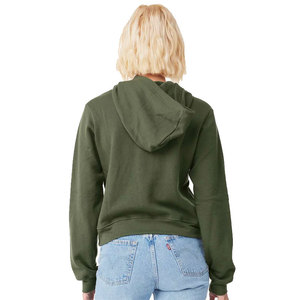 BC7502 BELLA CANVAS Sudadera con capucha corta de lana para mujer - Product Image 6