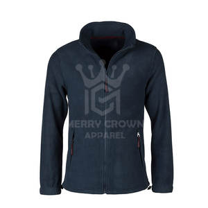 Alta calidad logotipo personalizado impresión hombres Stand Collar Top Trending invierno Polar Fleece chaqueta cremallera Casual chaqueta de invierno - Product Image 4