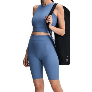 2025 nouveauté en gros Logo personnalisé été correspondant grande taille 2 pièces motard Fitness Yoga ensembles - Product Image 2