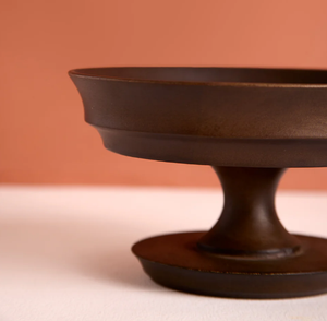 Bol à fruits en bois d'acacia naturel décoratif fait à la main de bonne qualité en vrac en gros abordable piédestal rond en bois - Product Image 3